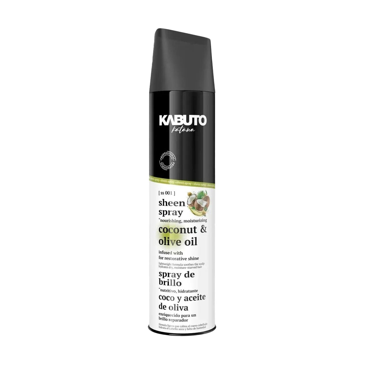Чоловічий спрей для укладання волосся Kabuto Katana Coconut &amp; Olive Oil Sheen Spray Легка фіксація, 400 мл